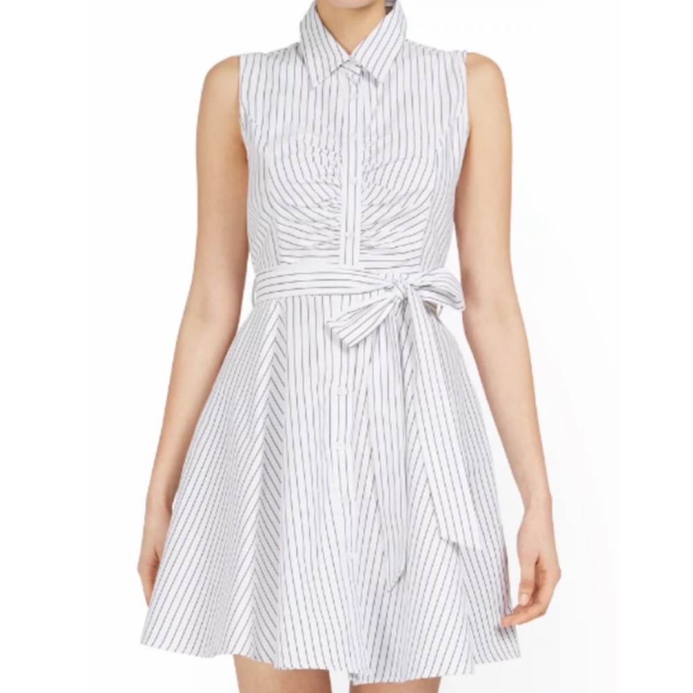 New York & Company - Sleeveless Bow Front Stripe Shirtdress - XXL - NWOT